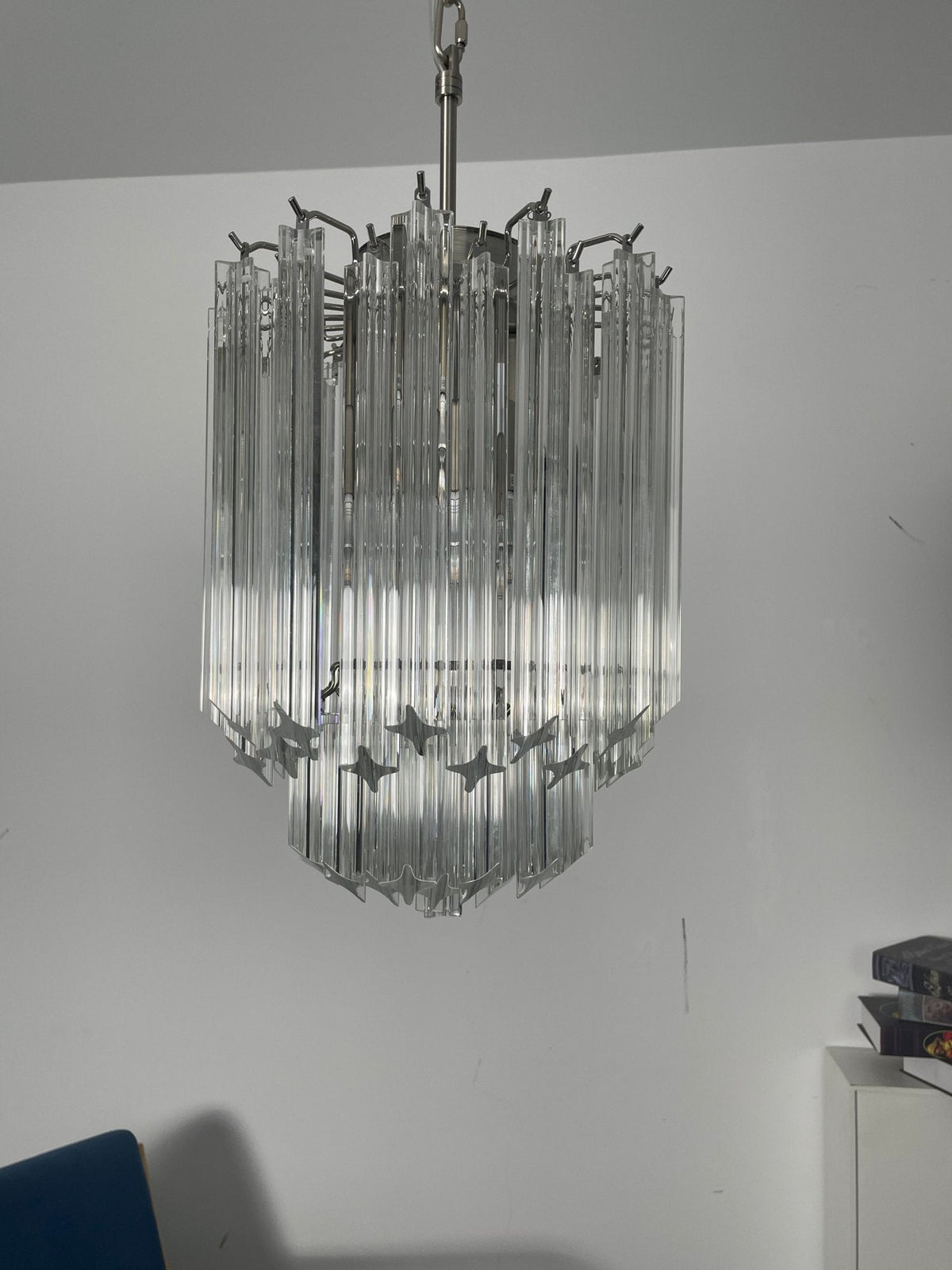 Luph Kronleuchter aus transparentem Murano-Glas mit Prismeneffekt