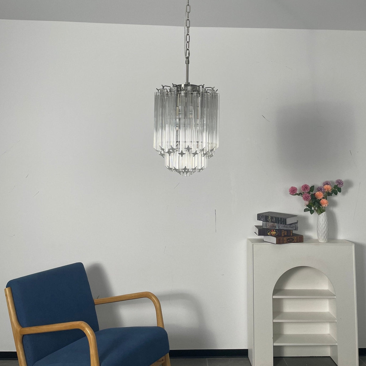 Luph Kronleuchter aus transparentem Murano-Glas mit Prismeneffekt