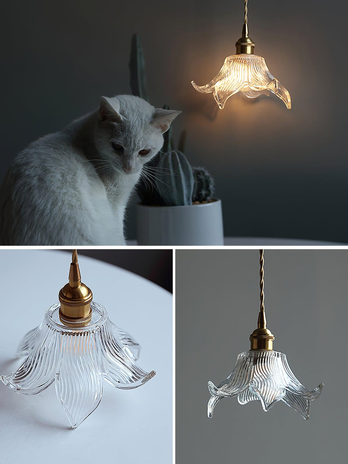 Aell Messing & Glas Glam Pendelleuchte