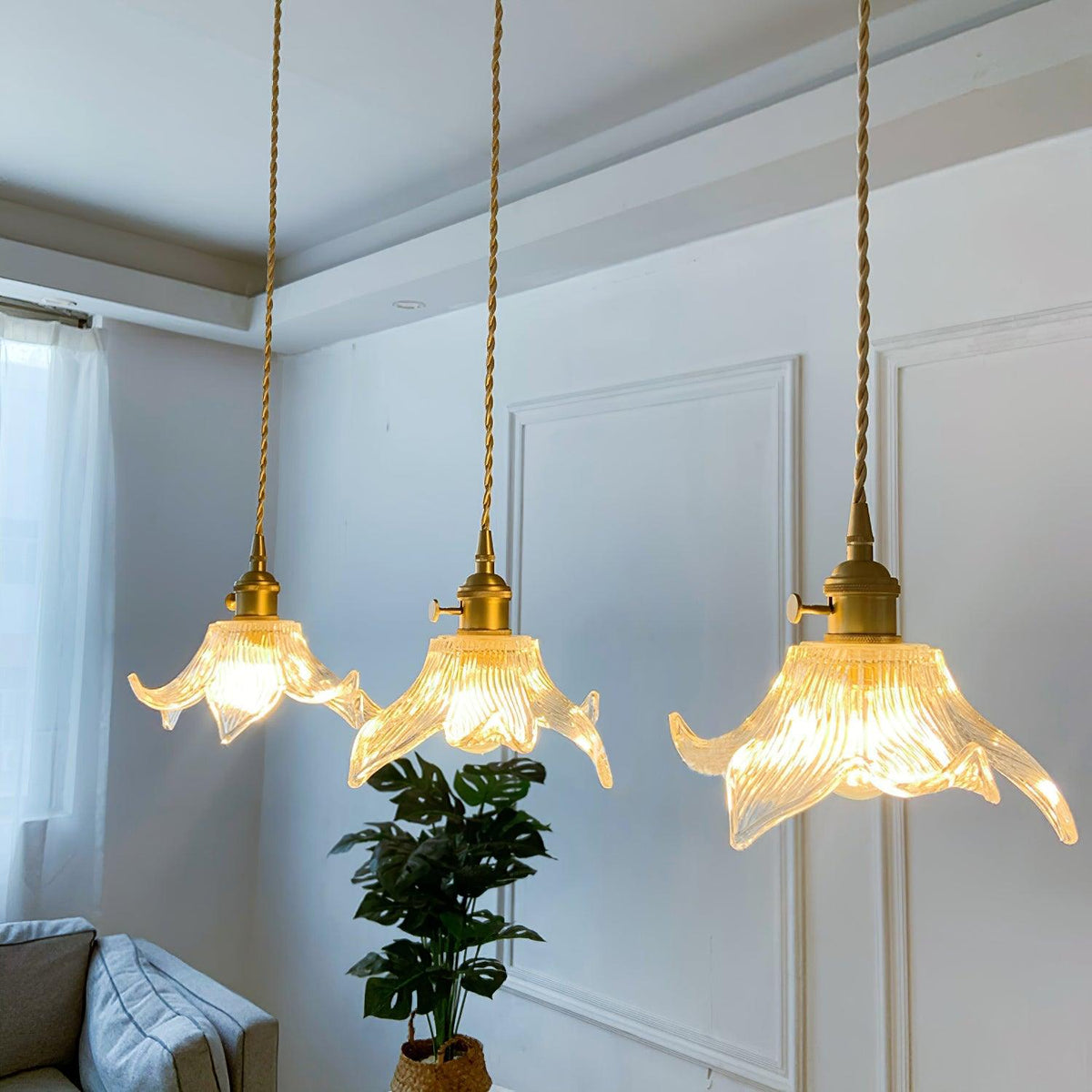 Aell Messing & Glas Glam Pendelleuchte