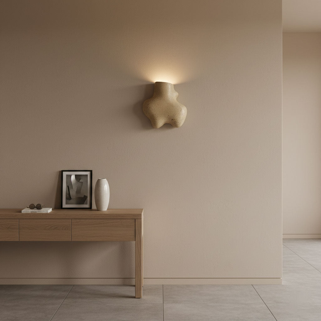 Whitlow Travertine Abstract Wandleuchte