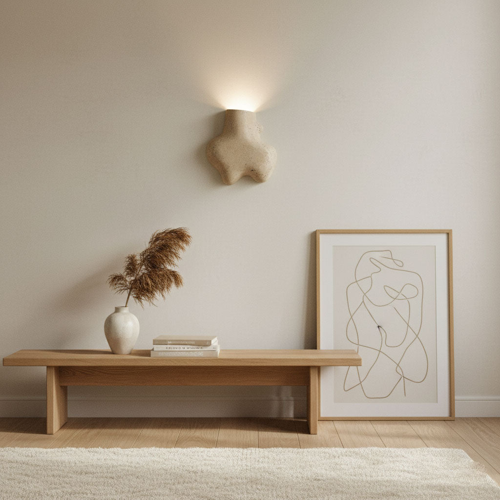 Whitlow Travertine Abstract Wandleuchte