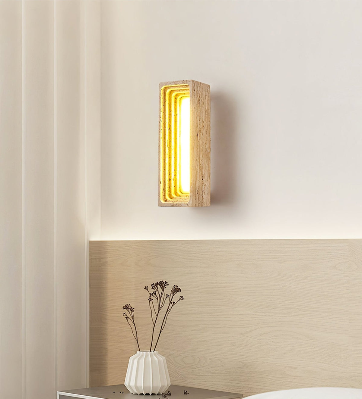 Atheila Travertine-Wandleuchte