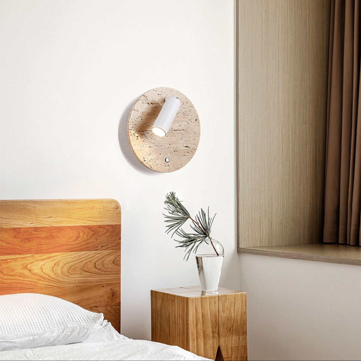 Selan Travertine Wandleuchte Axis Directional