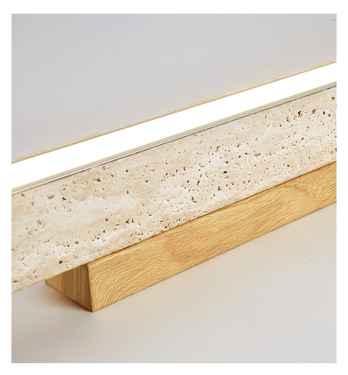 Valinian Minimalistische Deckenleuchte aus Travertin in linearer Form