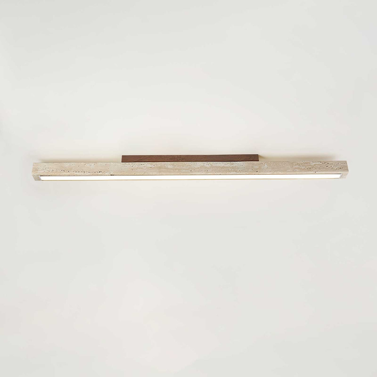 Valinian Minimalistische Deckenleuchte aus Travertin in linearer Form