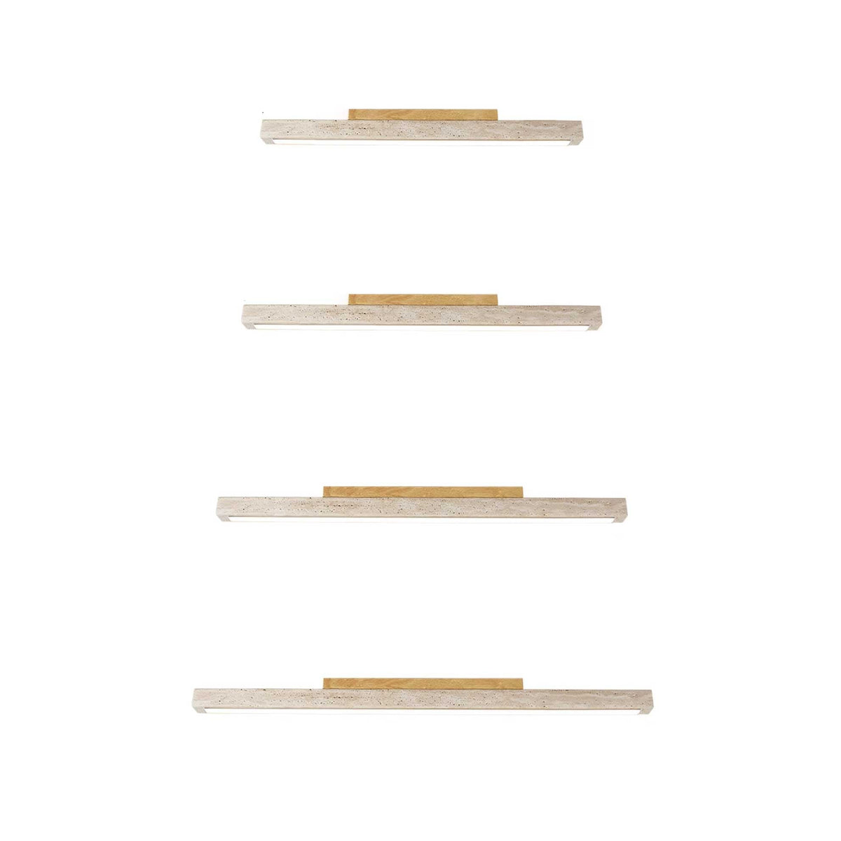 Valinian Minimalistische Deckenleuchte aus Travertin in linearer Form