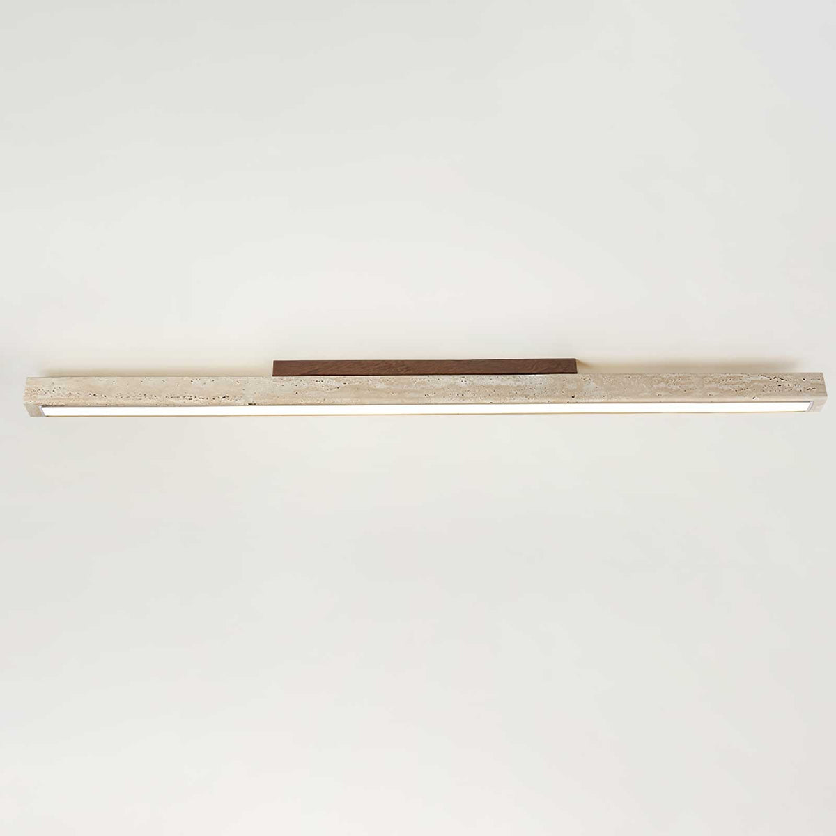 Valinian Minimalistische Deckenleuchte aus Travertin in linearer Form