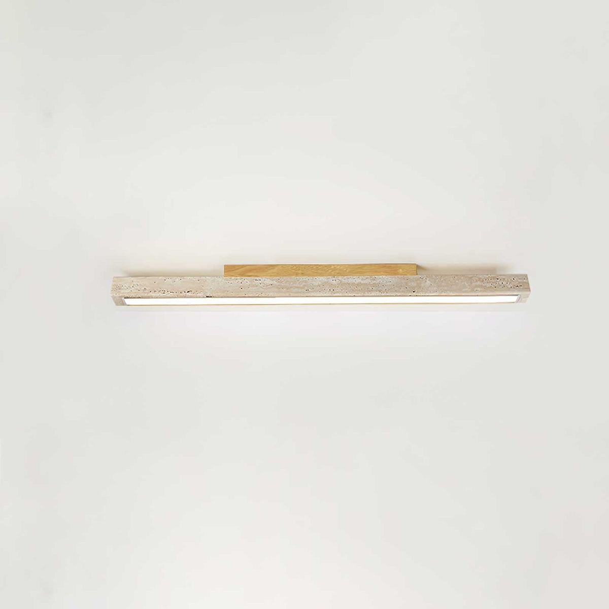 Valinian Minimalistische Deckenleuchte aus Travertin in linearer Form
