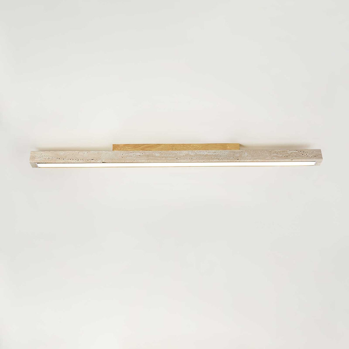 Valinian Minimalistische Deckenleuchte aus Travertin in linearer Form