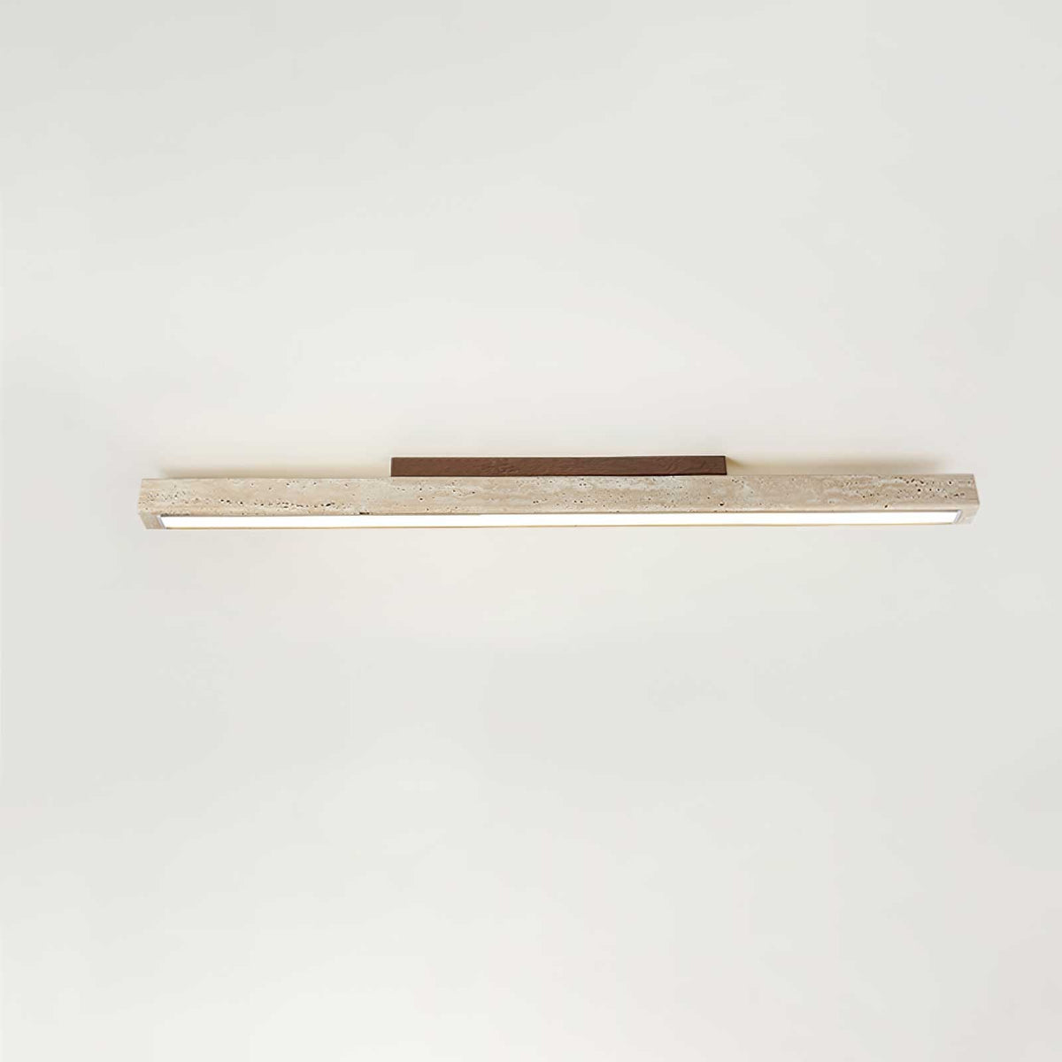 Valinian Minimalistische Deckenleuchte aus Travertin in linearer Form