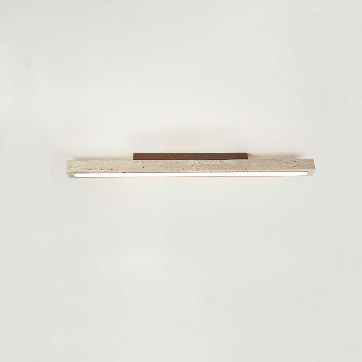 Valinian Minimalistische Deckenleuchte aus Travertin in linearer Form