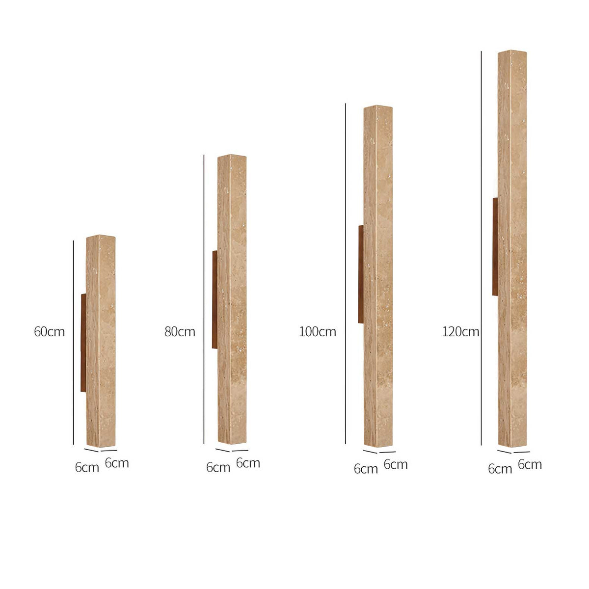 Noriira Minimalistische Wandleuchte aus Travertin