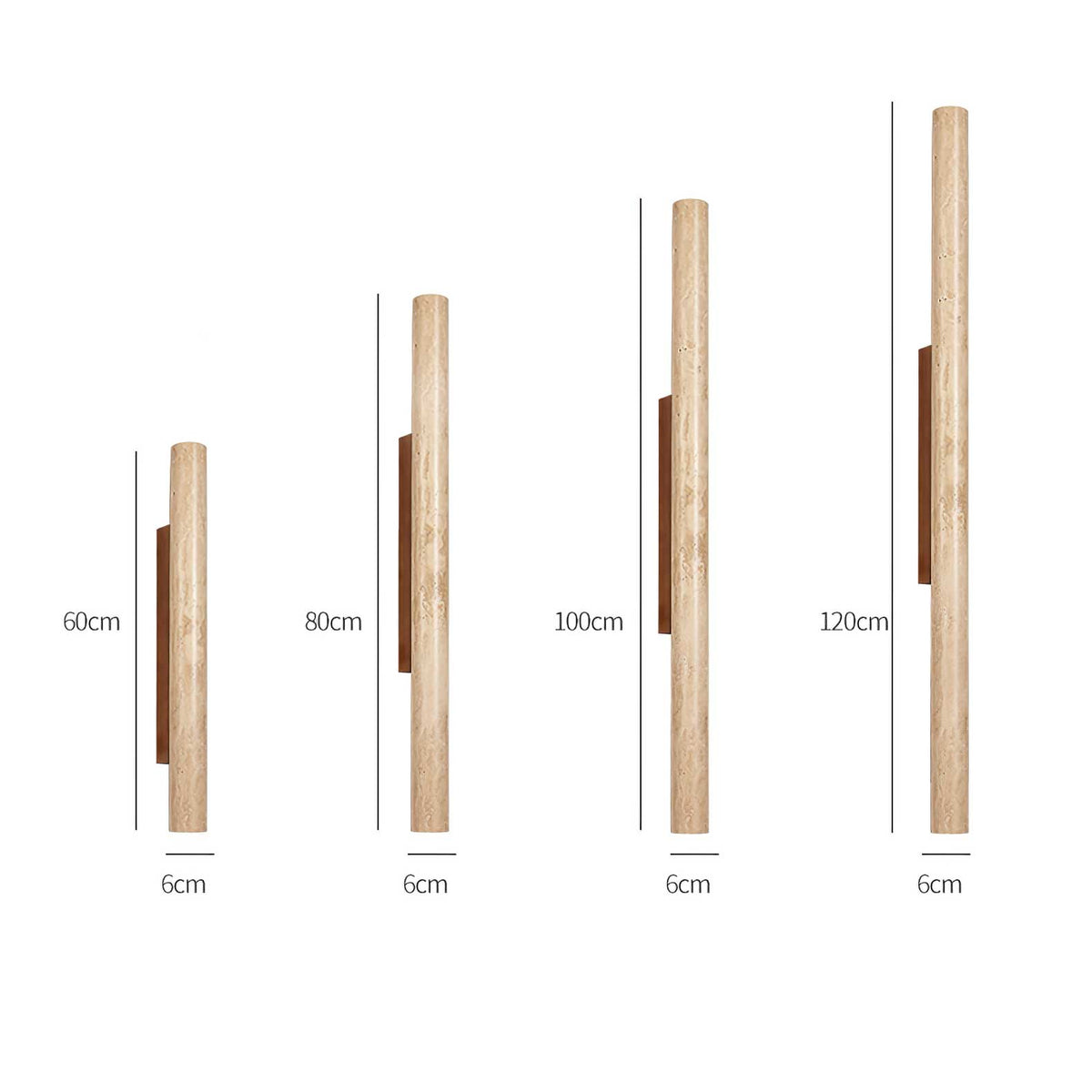 Noriira Minimalistische Wandleuchte aus Travertin