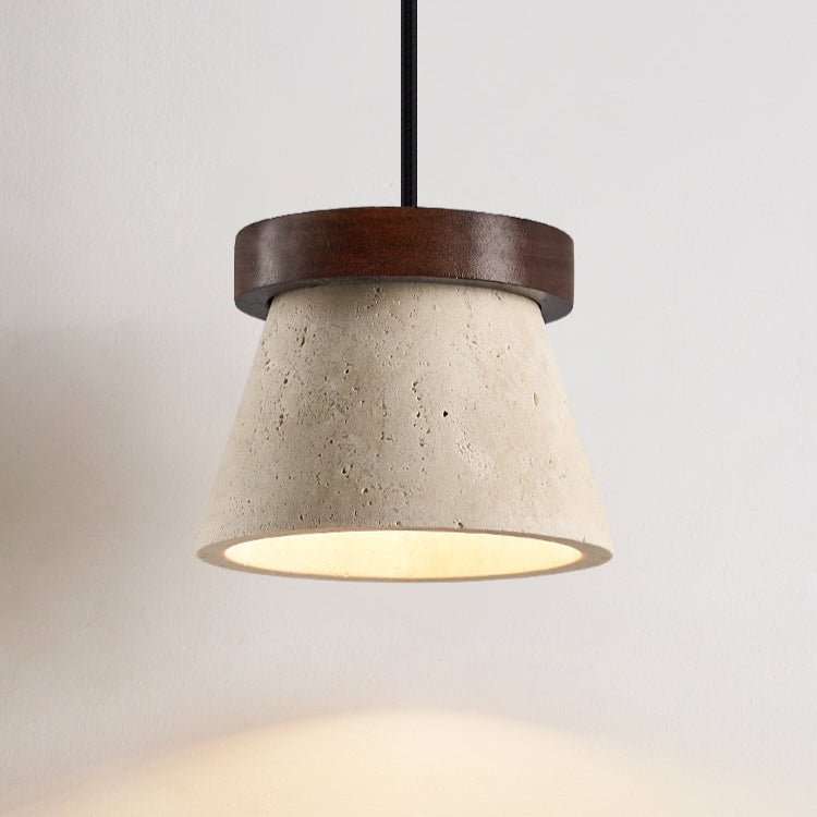 Valisielle Travertine Pendelleuchte mit Kegelring
