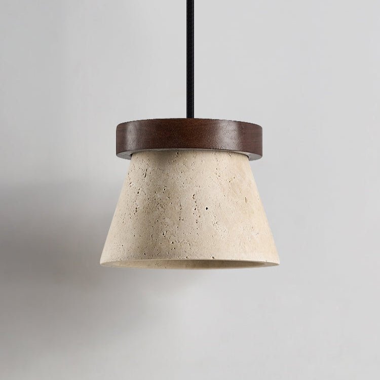 Valisielle Travertine Pendelleuchte mit Kegelring