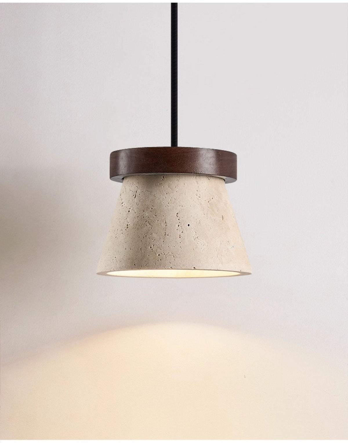 Valisielle Travertine Pendelleuchte mit Kegelring