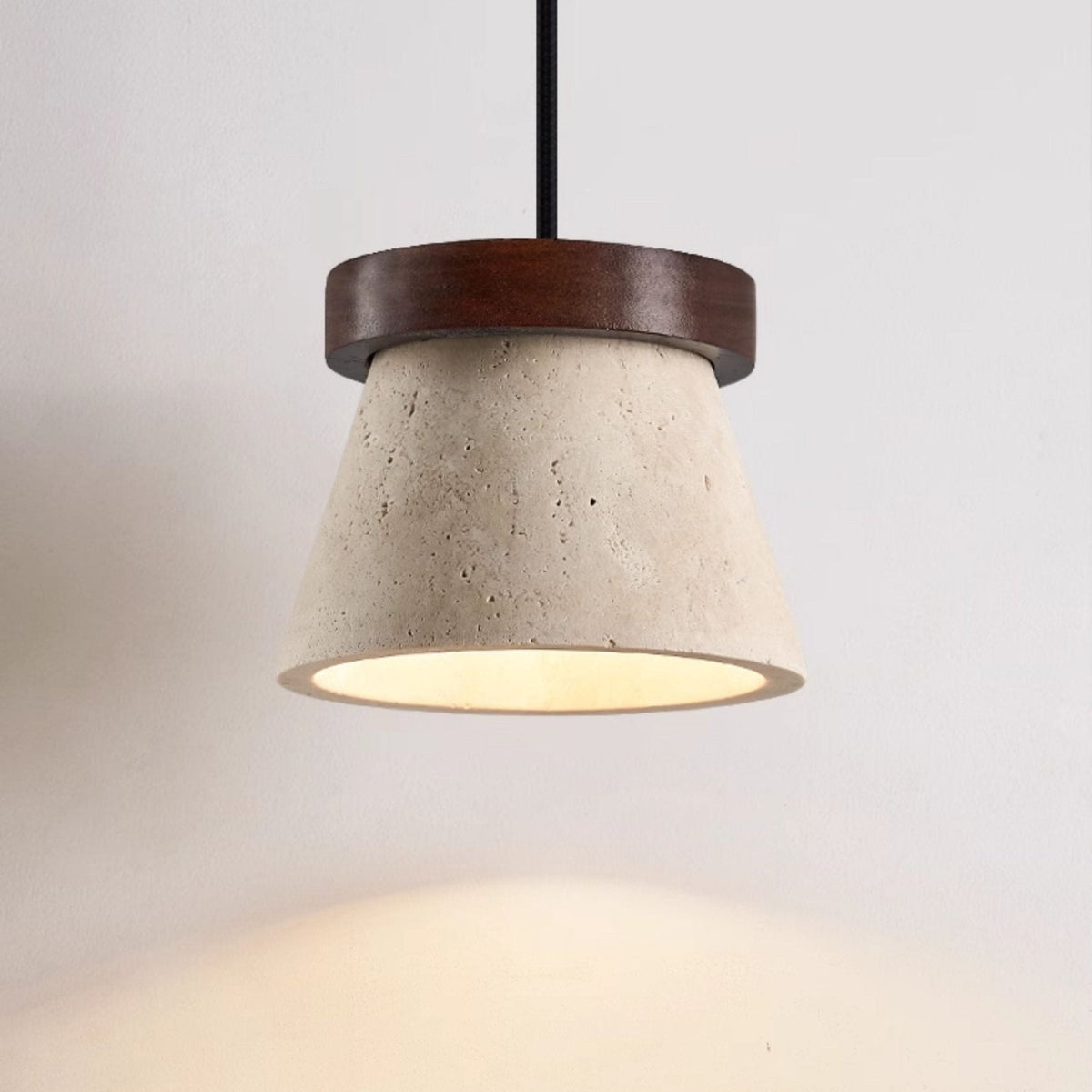 Valisielle Travertine Pendelleuchte mit Kegelring
