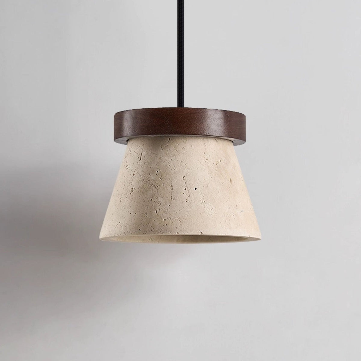 Valisielle Travertine Pendelleuchte mit Kegelring