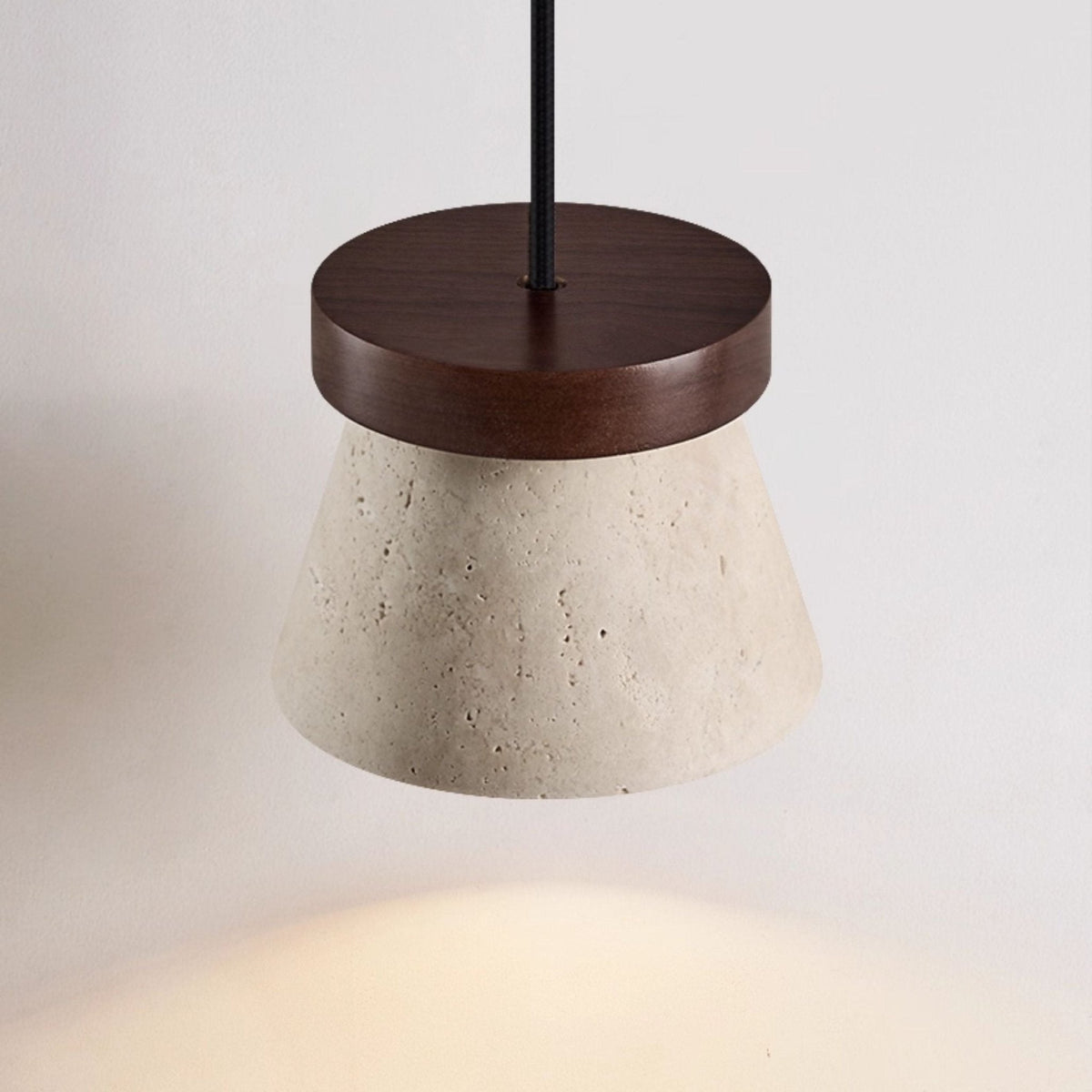 Valisielle Travertine Pendelleuchte mit Kegelring