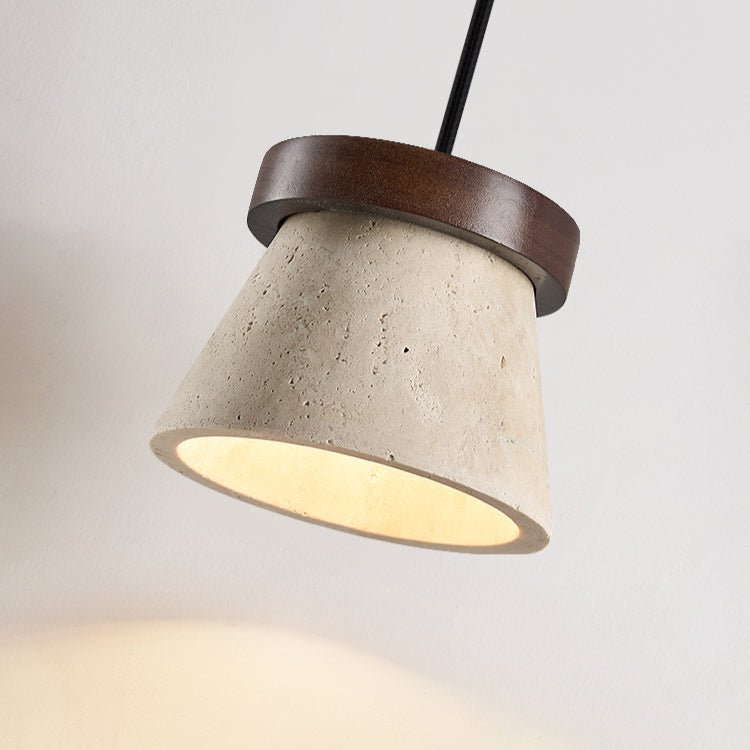 Valisielle Travertine Pendelleuchte mit Kegelring