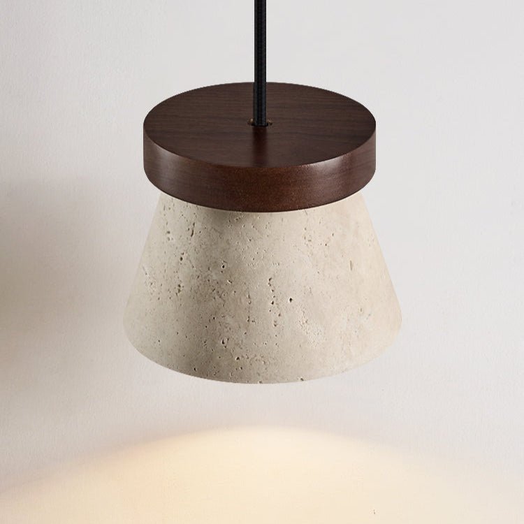 Valisielle Travertine Pendelleuchte mit Kegelring