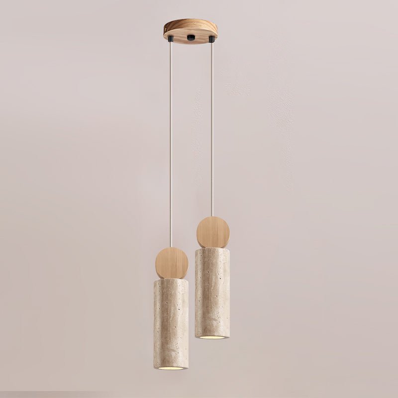 Ashton Travertine Zylinder-Pendelleuchte