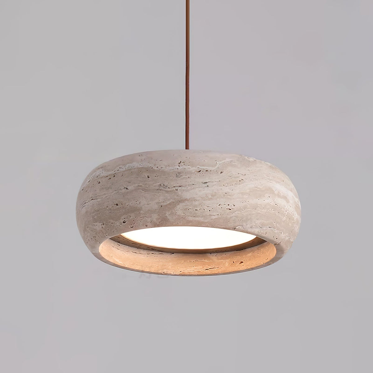 Soruena Pendelleuchte Beige Ringform Minimalistisch Wohnzimmer | Cielum