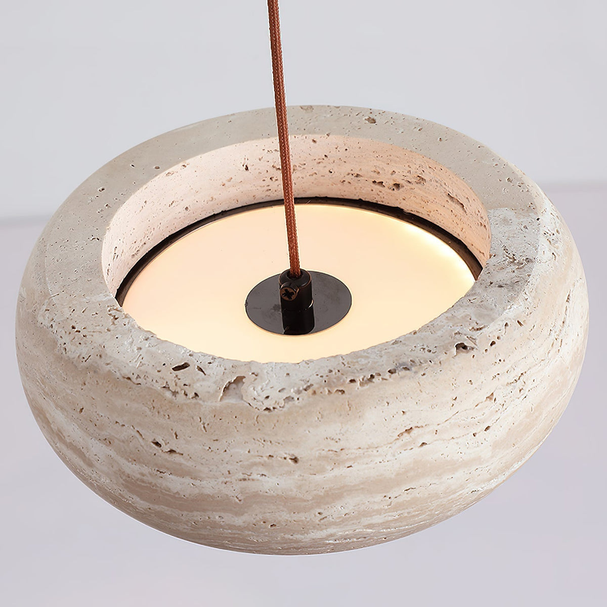 Soruena Pendelleuchte Beige Ringform Minimalistisch Wohnzimmer | Cielum