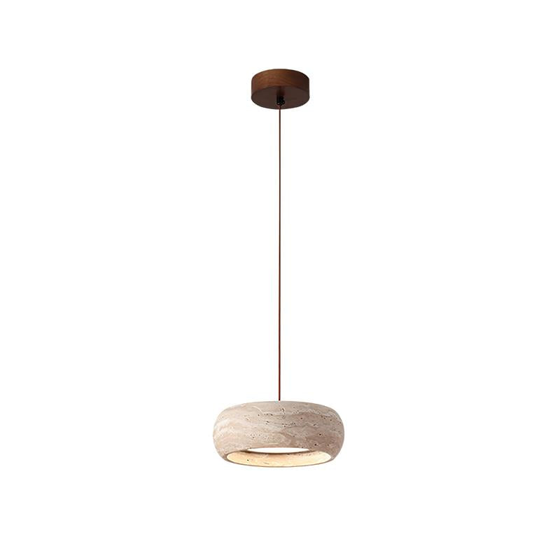 Soruena Pendelleuchte Beige Ringform Minimalistisch Wohnzimmer | Cielum
