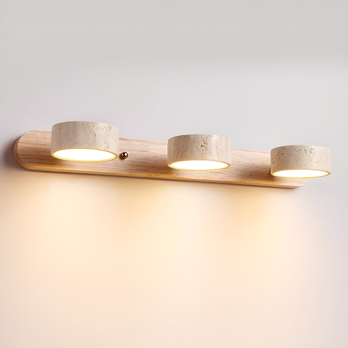 Voloreth Minimalistische Wandleuchte aus Travertin