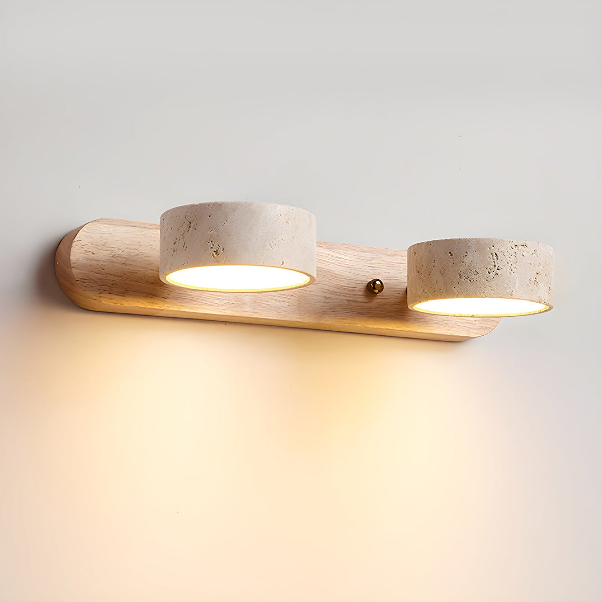 Voloreth Minimalistische Wandleuchte aus Travertin