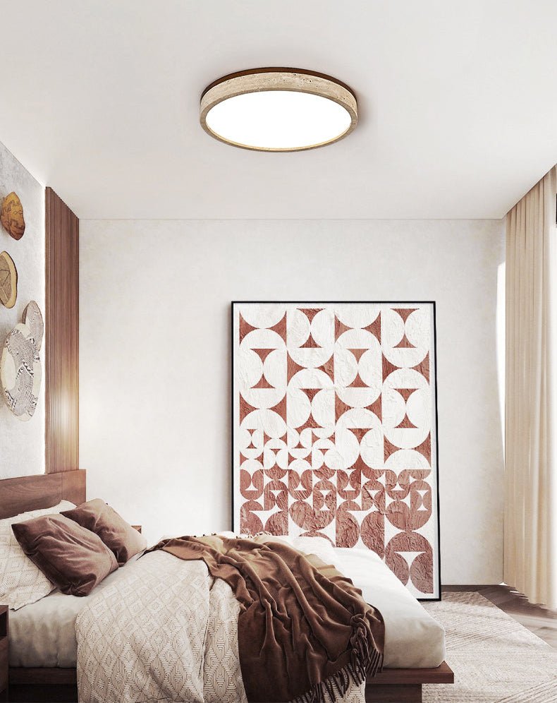 Xoan Glowly Travertine Halo runde Deckenleuchte