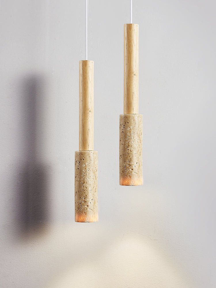 Mercer Travertine-Stick-Pendelleuchte