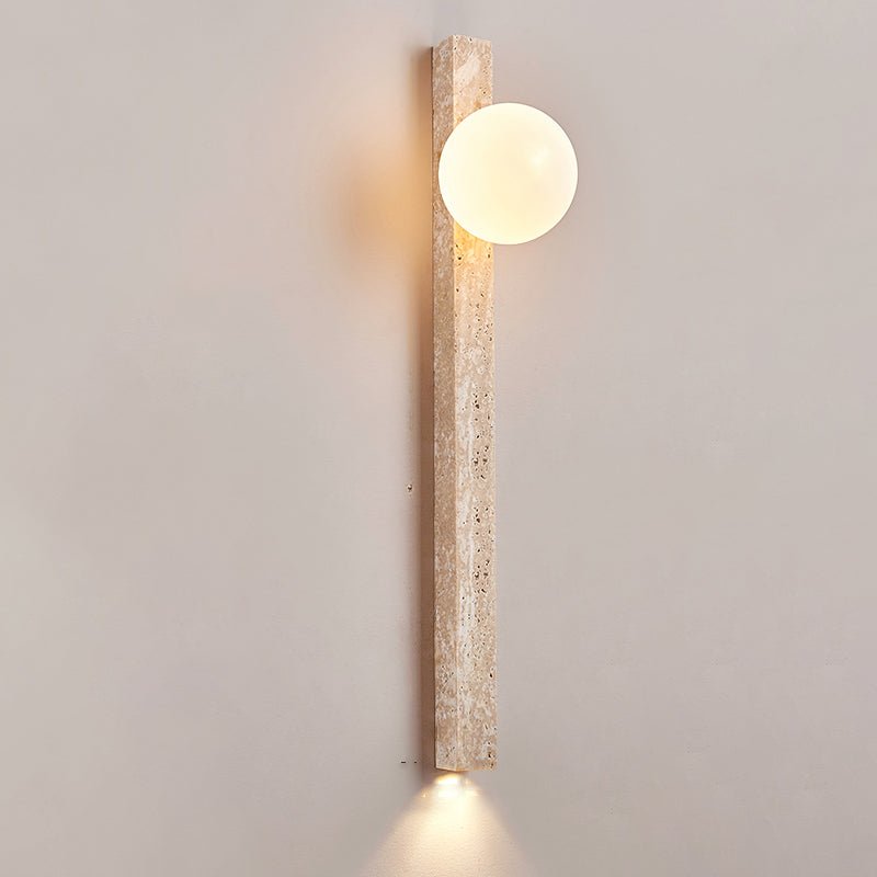 Elian Travertin-Platte Wandleuchte