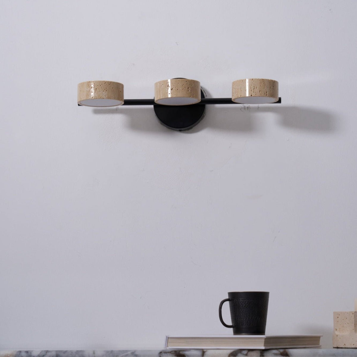 Ceshair Multi Head Travertine Waschtischleuchte