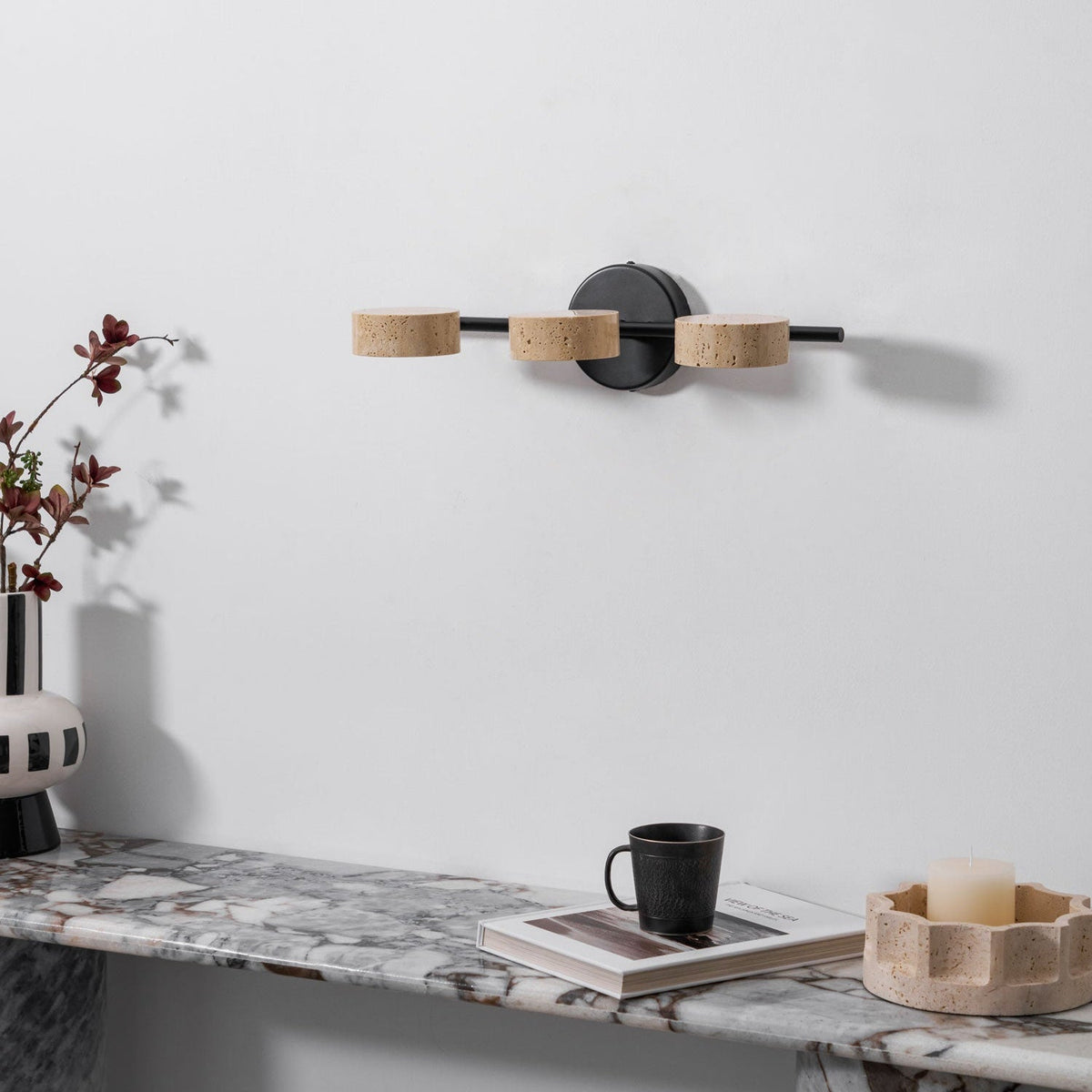 Ceshair Multi Head Travertine Waschtischleuchte