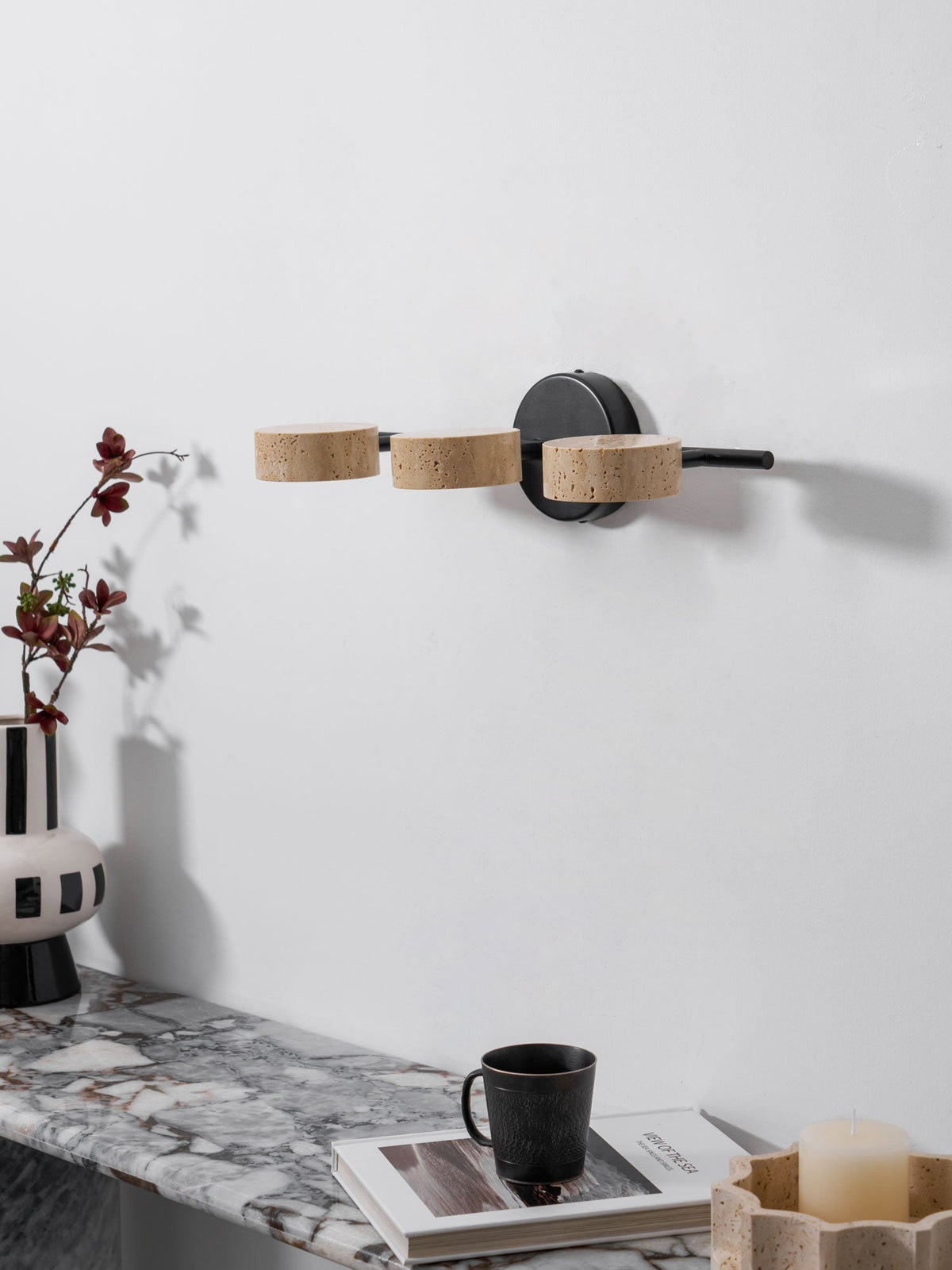 Ceshair Multi Head Travertine Waschtischleuchte