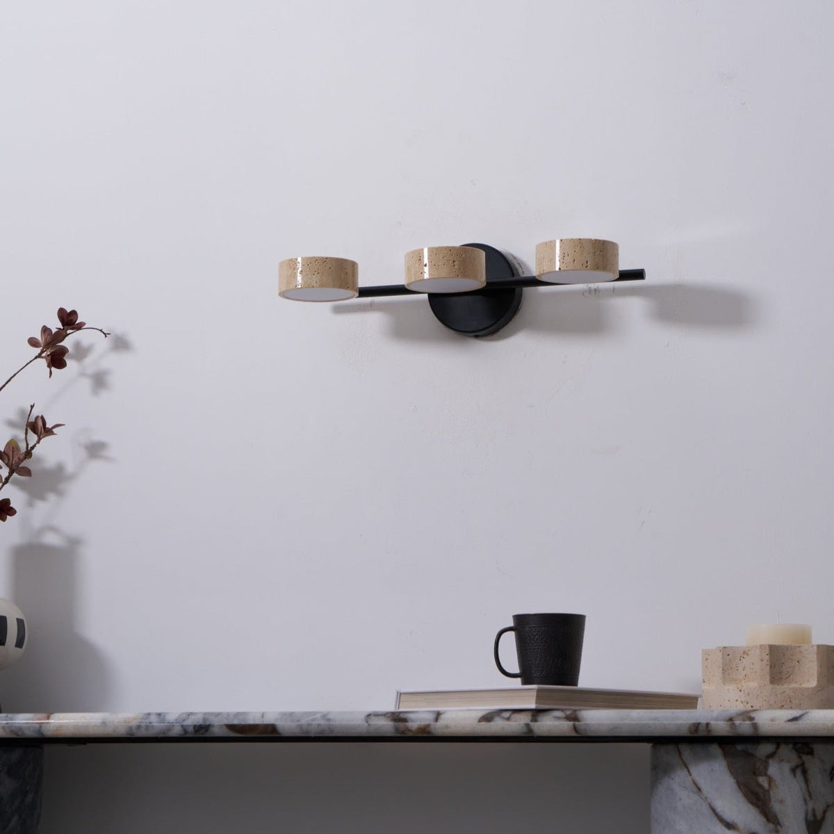 Ceshair Multi Head Travertine Waschtischleuchte
