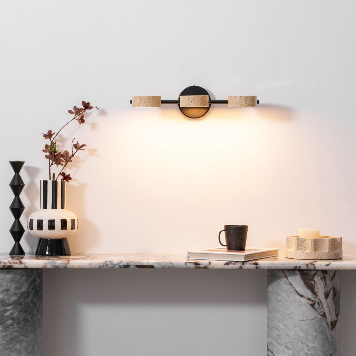 Ceshair Multi Head Travertine Waschtischleuchte
