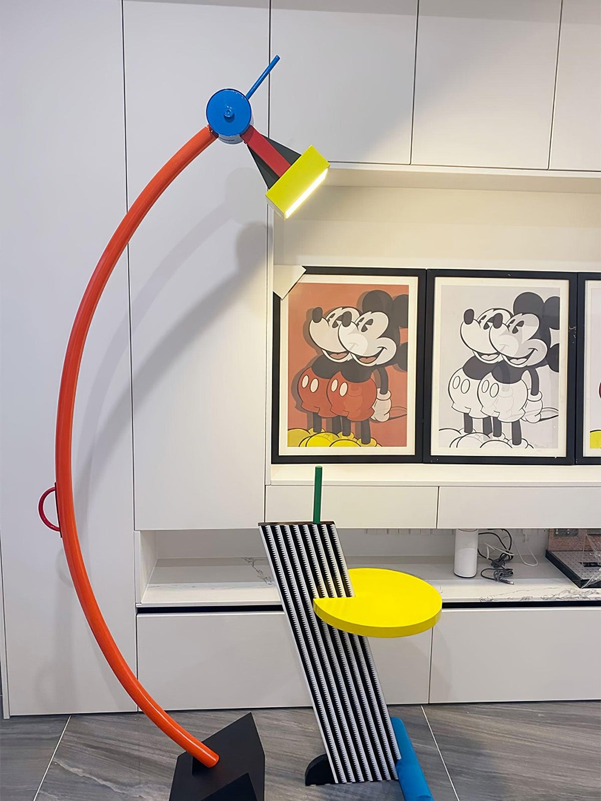 Ecori Acryl-Kunst-Stehleuchte