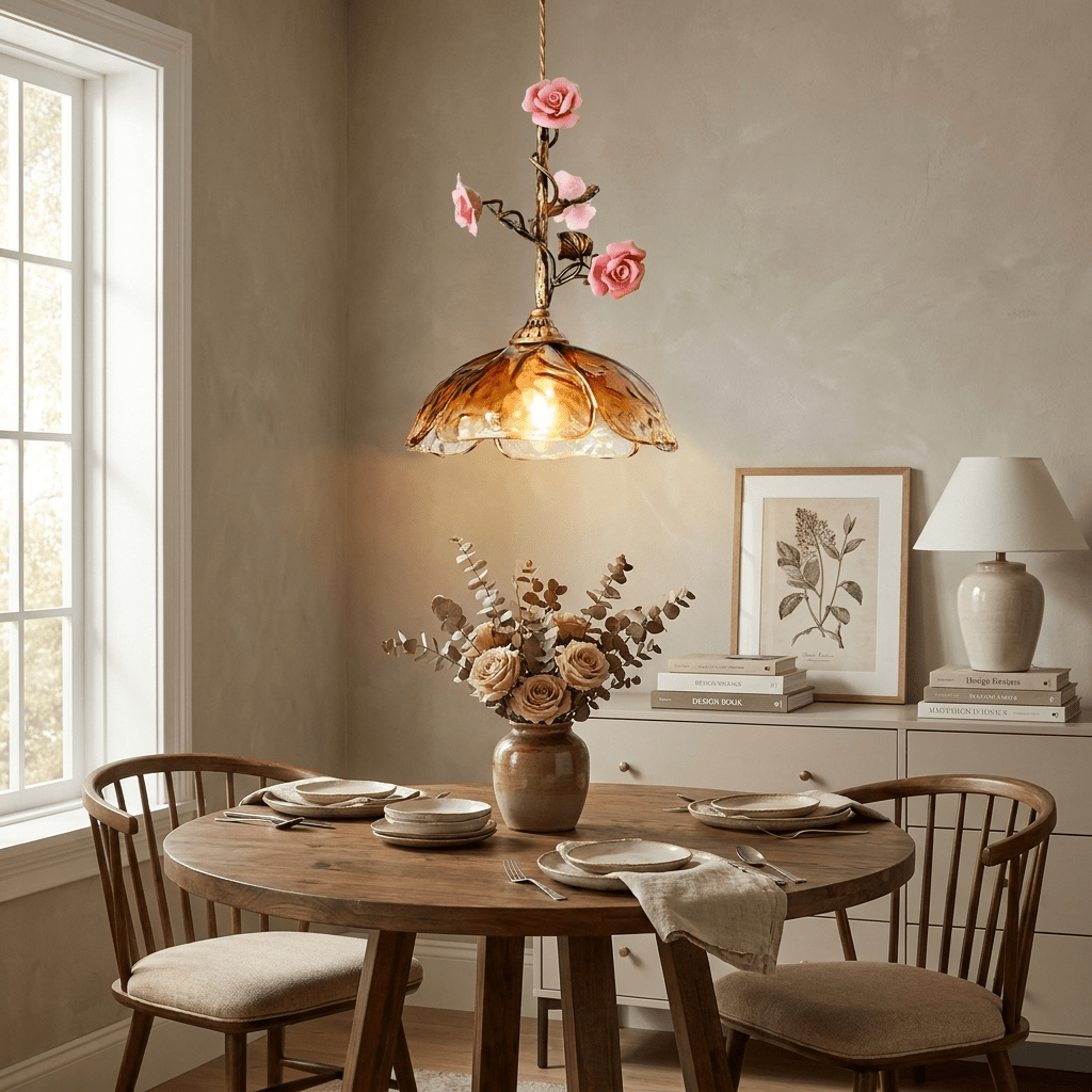 Trellis Pendelleuchte Rose