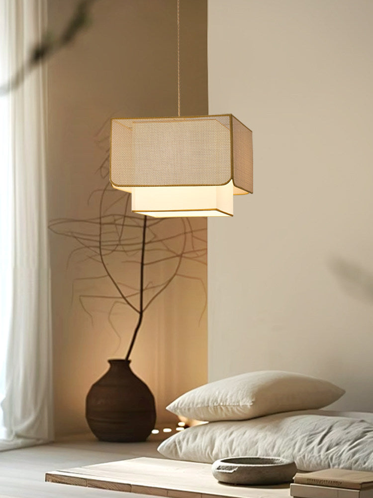 Yarrowford Pendelleuchte aus geflochtenem Rattan