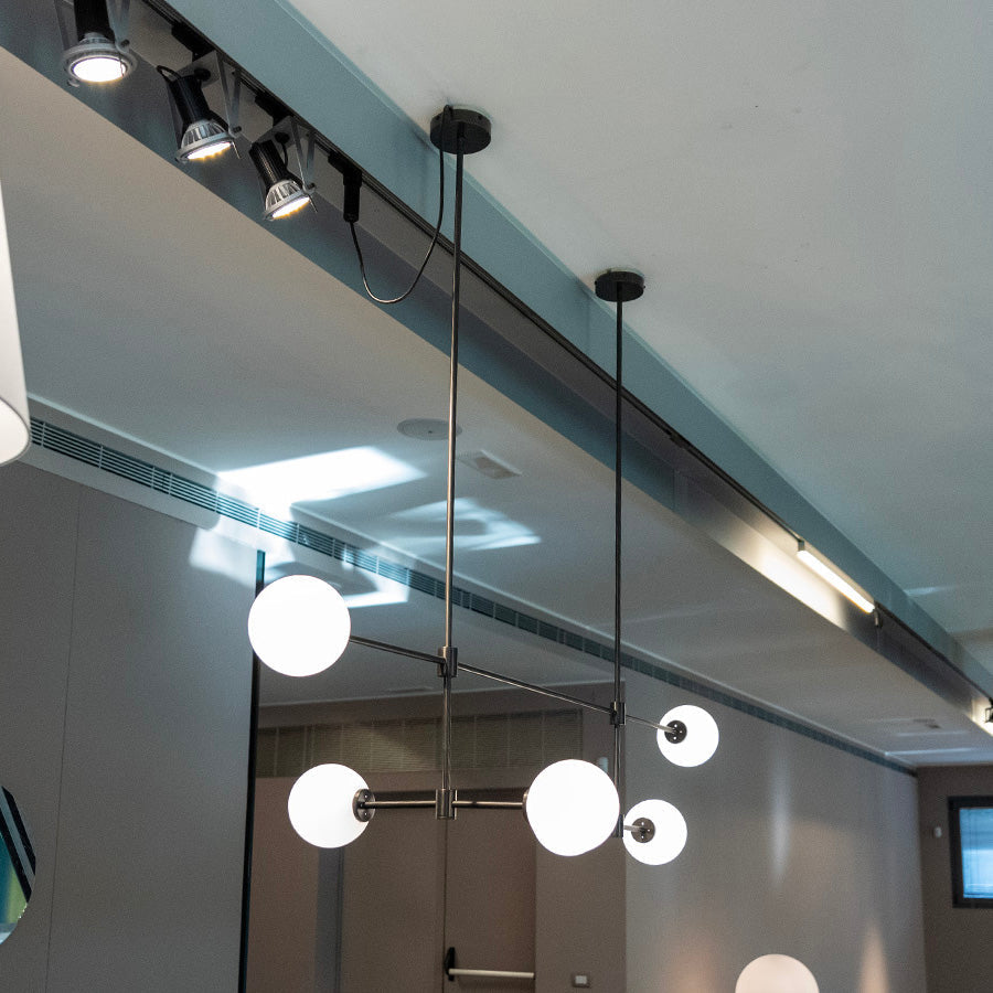 Eiroaine Kronleuchter aus Glas in Kugelgestalt minimalistisch für Esszimmer | Cielum