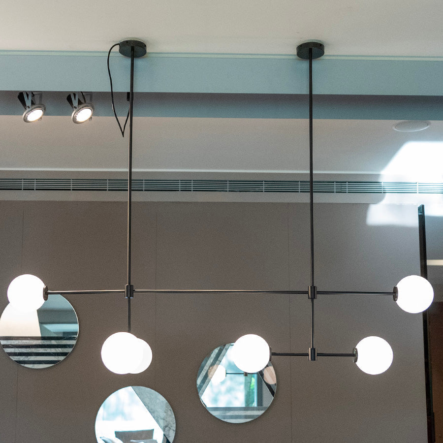 Eiroaine Kronleuchter aus Glas in Kugelgestalt minimalistisch für Esszimmer | Cielum