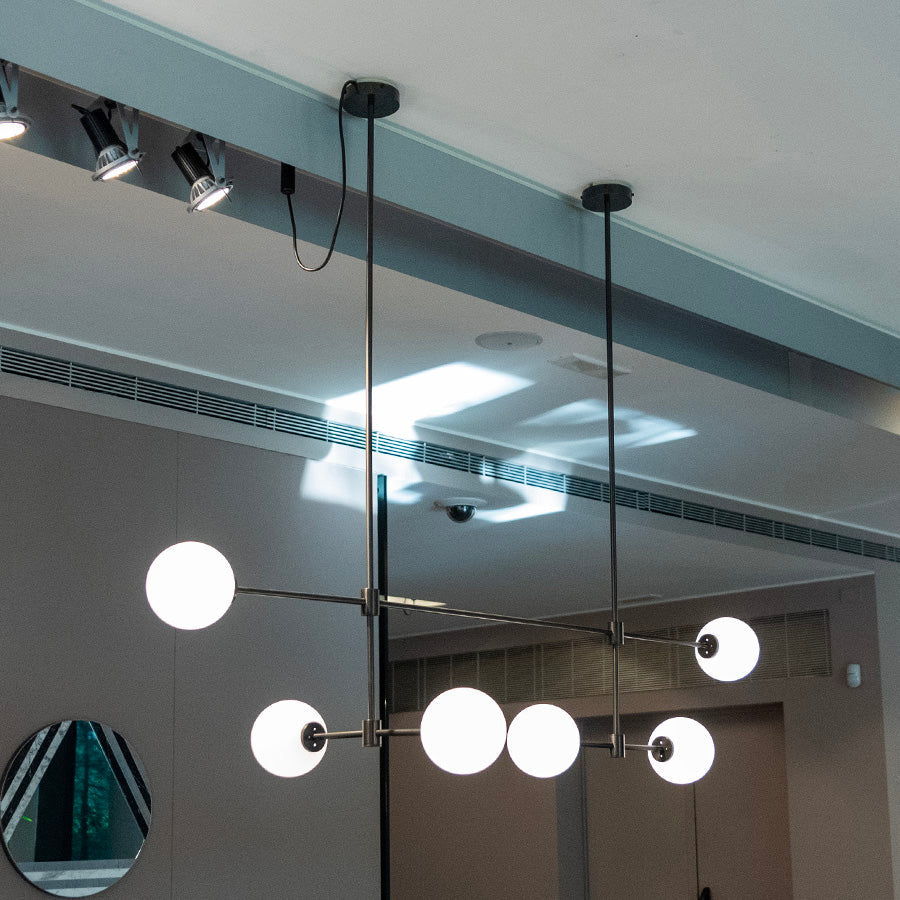 Eiroaine Kronleuchter aus Glas in Kugelgestalt minimalistisch für Esszimmer | Cielum