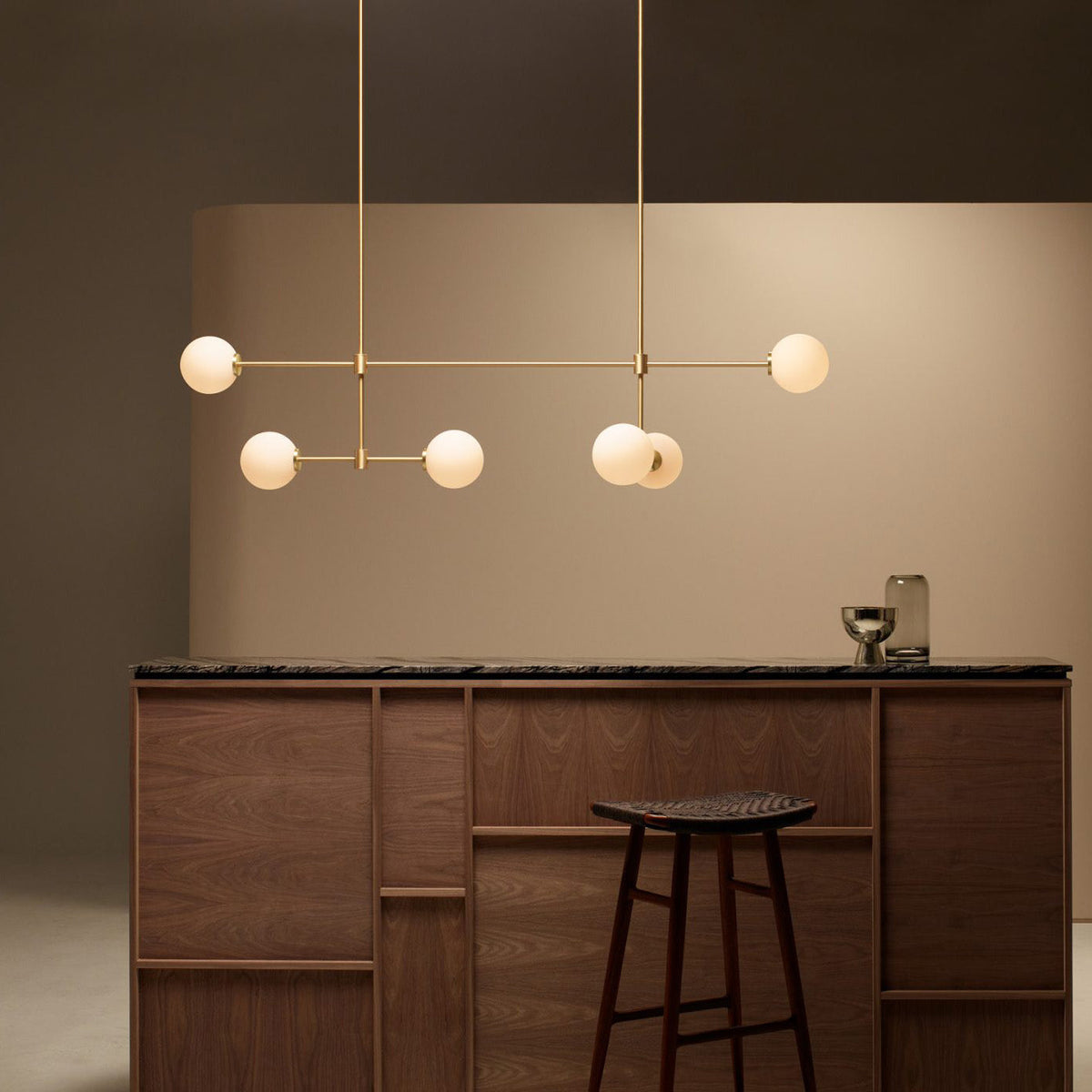 Eiroaine Kronleuchter aus Glas in Kugelgestalt minimalistisch für Esszimmer | Cielum