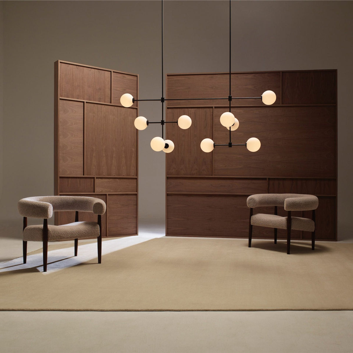 Eiroaine Kronleuchter aus Glas in Kugelgestalt minimalistisch für Esszimmer | Cielum