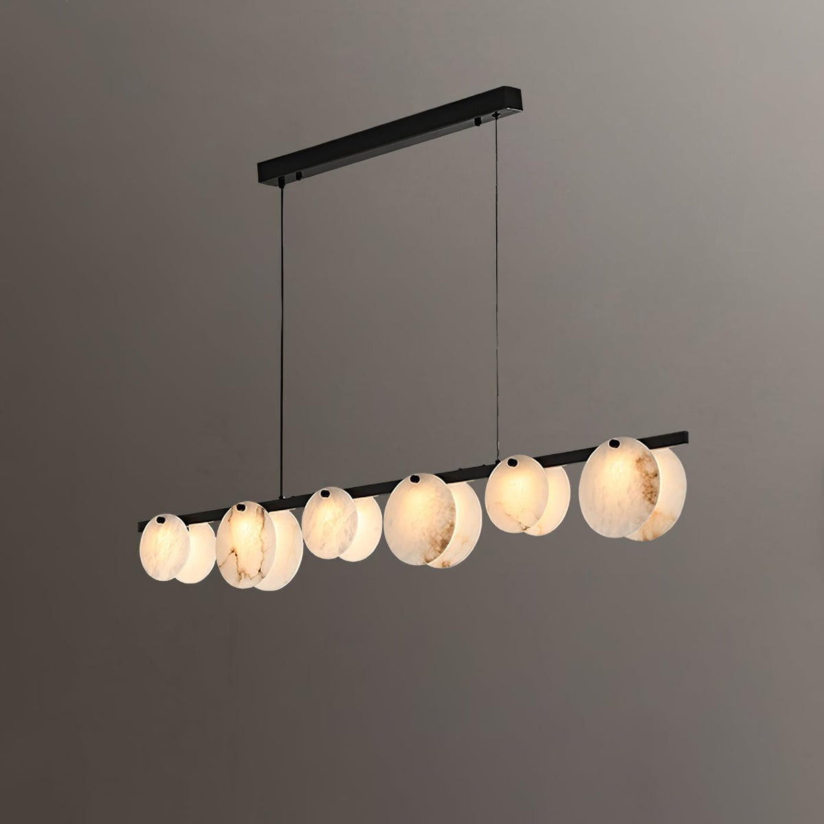 Olirel lineare Pendelleuchte aus Alabaster