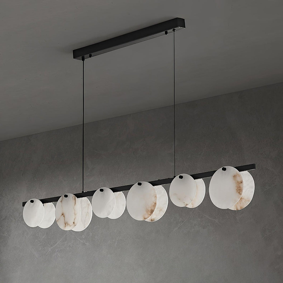 Olirel lineare Pendelleuchte aus Alabaster